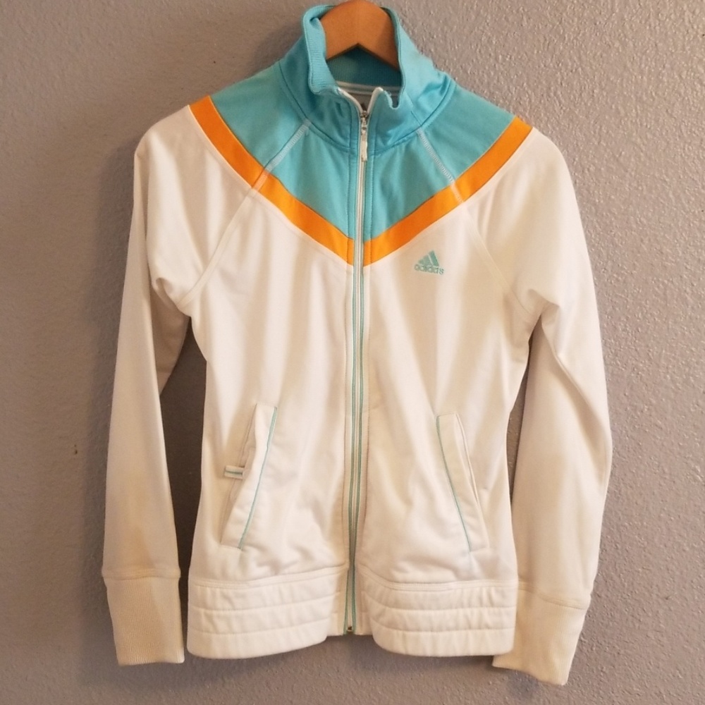 Vintage Adidas White Lightweight Jacket Sz S